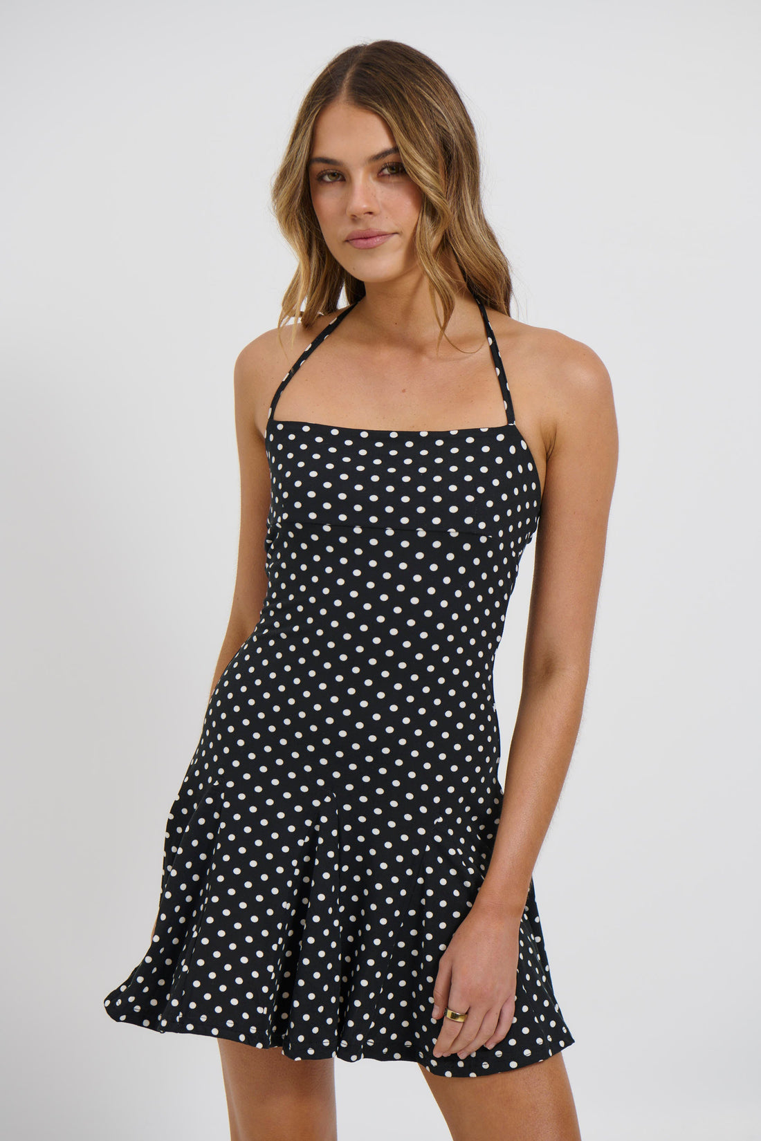 Crystal Mini Dress Black