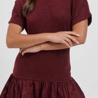 Shelly Mini Dress Wine