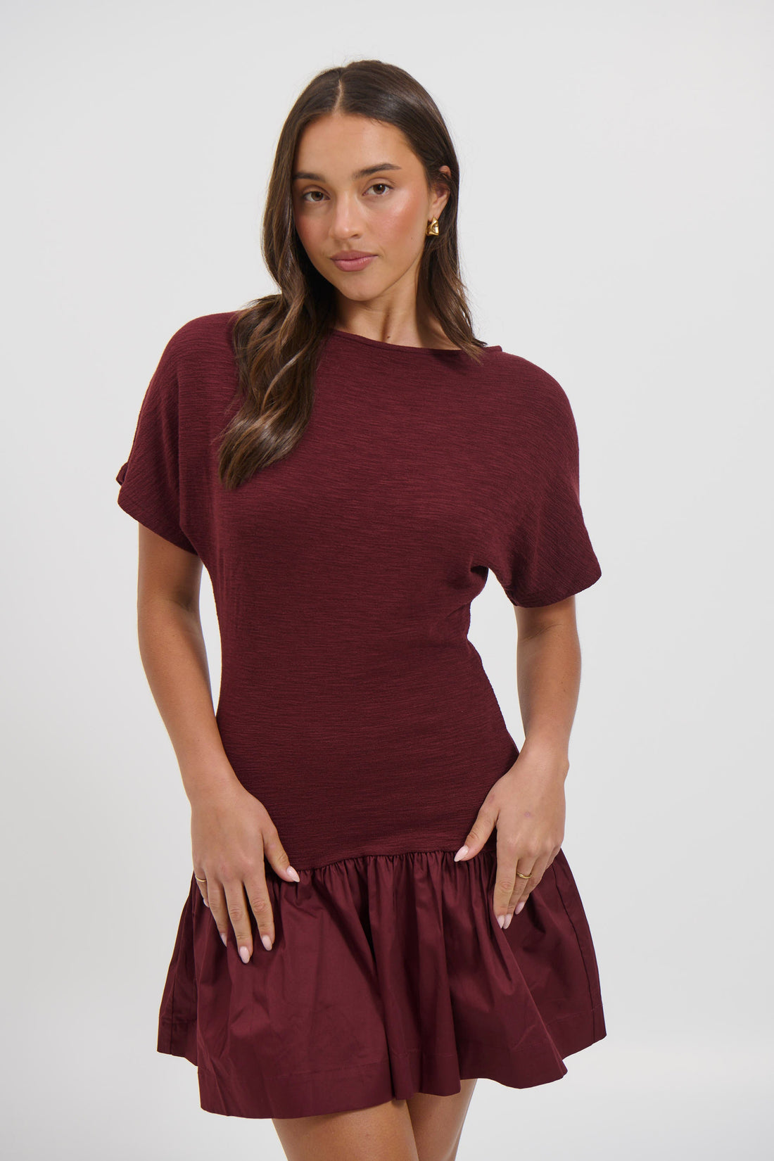 Shelly Mini Dress Wine