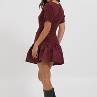 Shelly Mini Dress Wine