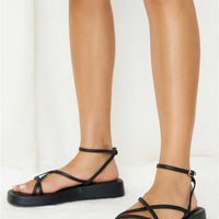 VERALI Bondi Flatform Sandals Black Smooth