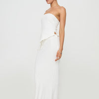 Mercer Linen Blend Maxi Skirt White