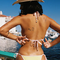 Blaylock Triangle Bikini Top Yellow / Pink