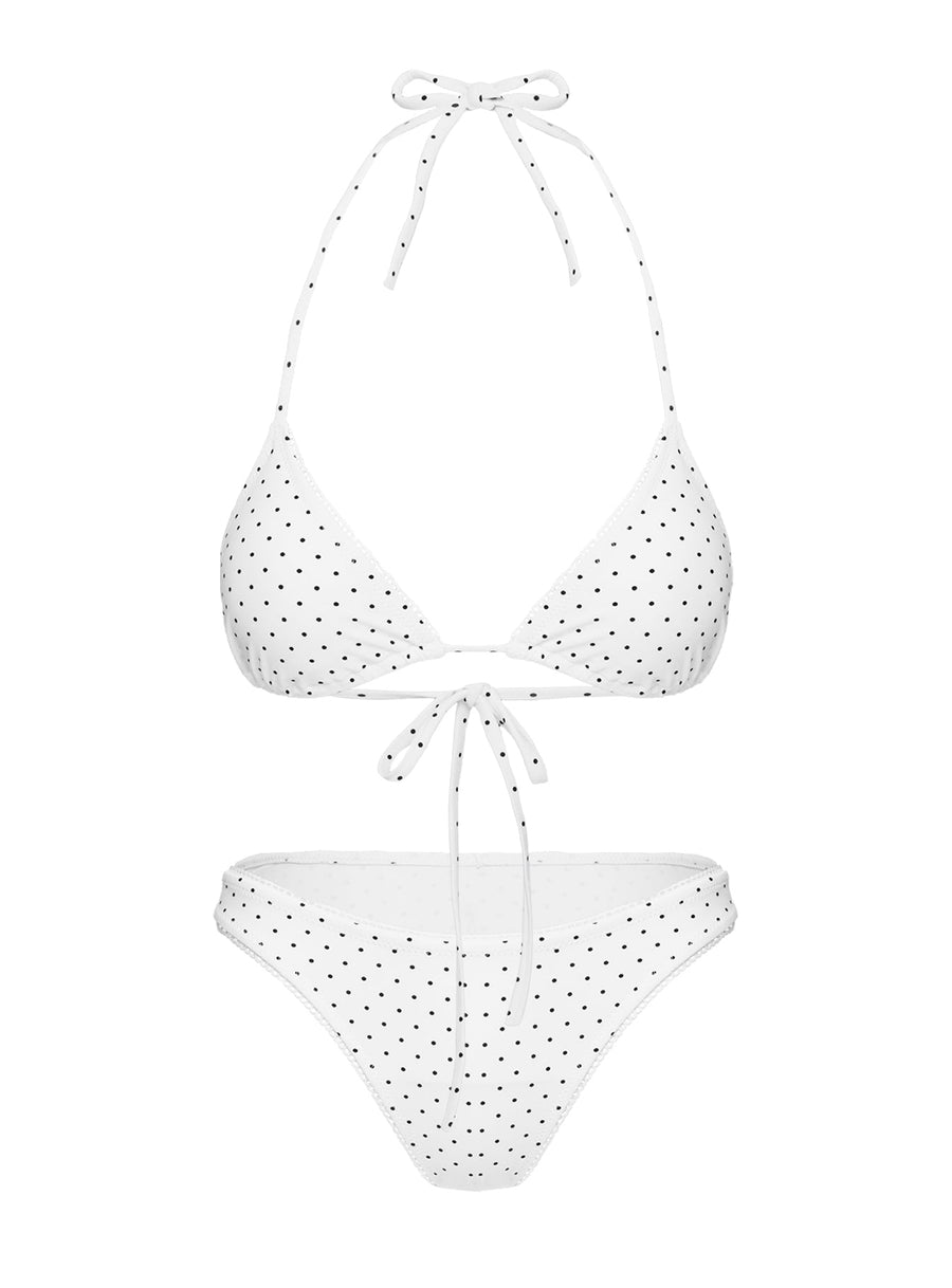 Jenner Triangle Bikini Top White / Black