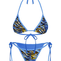 Beasley Tie Side Bikini Bottoms Blue Zebra