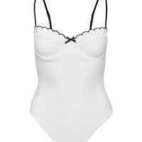 Claryssa Scallop One Piece White / Black