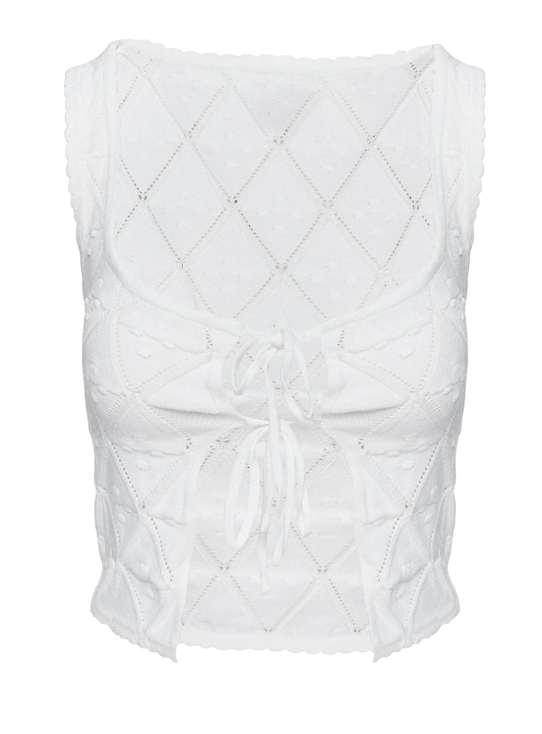 Giulia Knit Top White