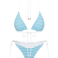 Nevaeh Triangle Bikini Top Blue / White