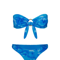 Macs Bandeau Bikini Top Dark Blue Floral