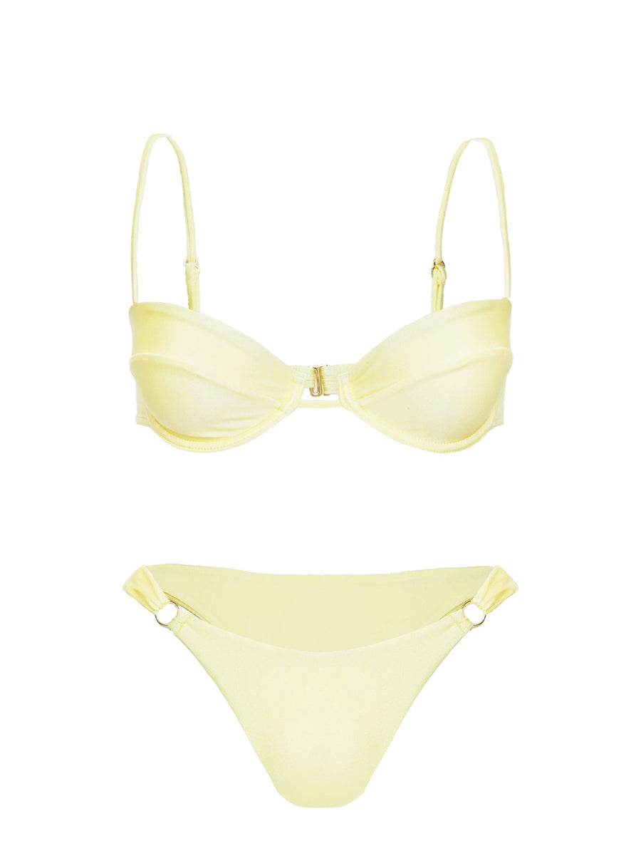 Presson Shine Underwire Bikini Top Yellow
