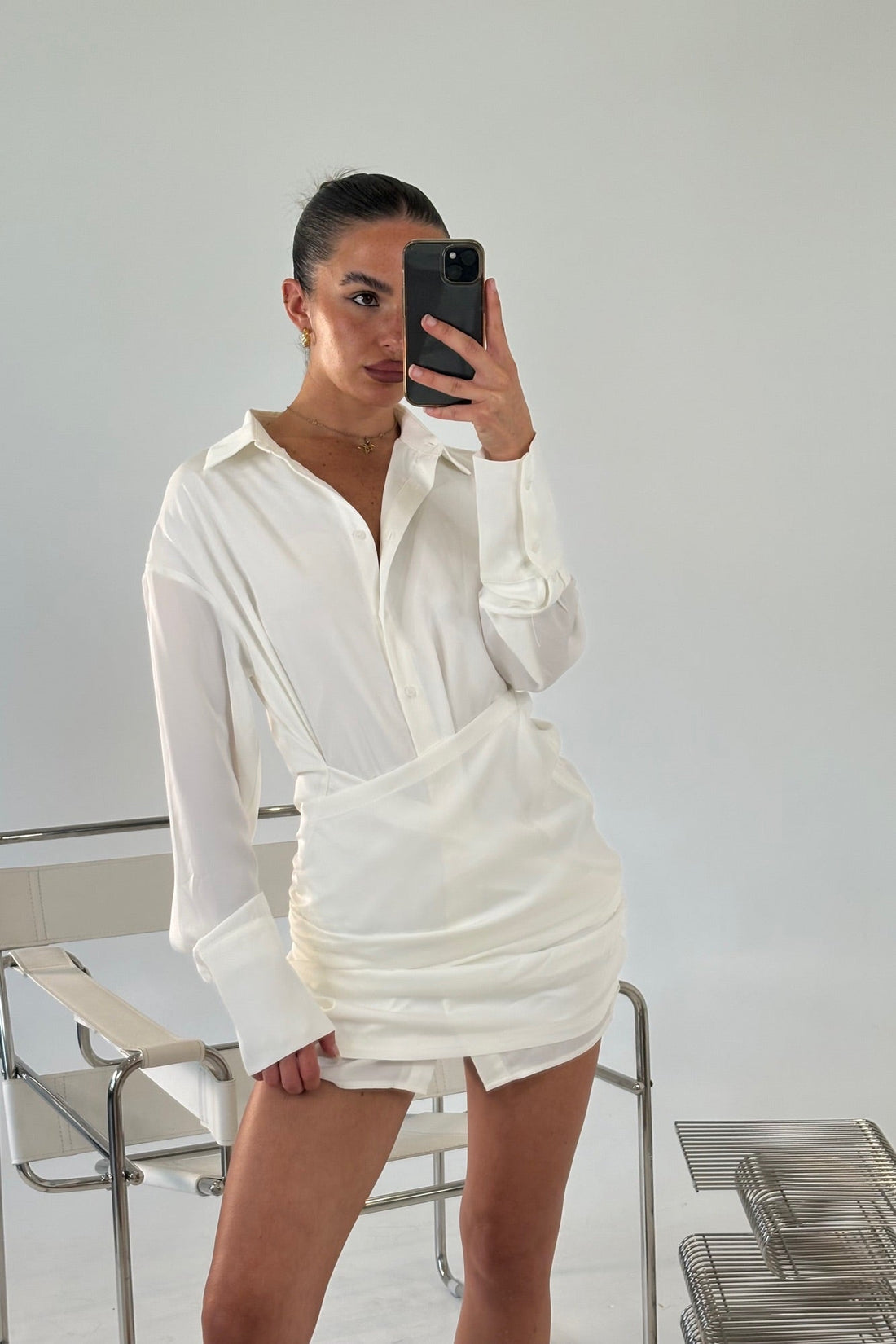 Mae Shirt Dress White