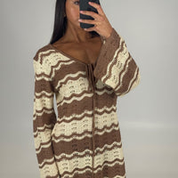 Aria Mini Dress Brown
