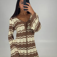 Aria Mini Dress Brown