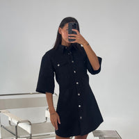 Kaneisha Denim Dress Black - FINAL SALE