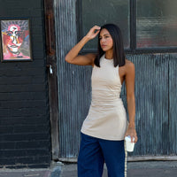 Phoenix Mini Dress Stone - FINAL SALE
