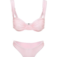 Siella Underwire Shine Bikini Top Pink