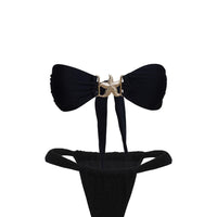 Summer Season Ruched Side Bikini Bottoms Black