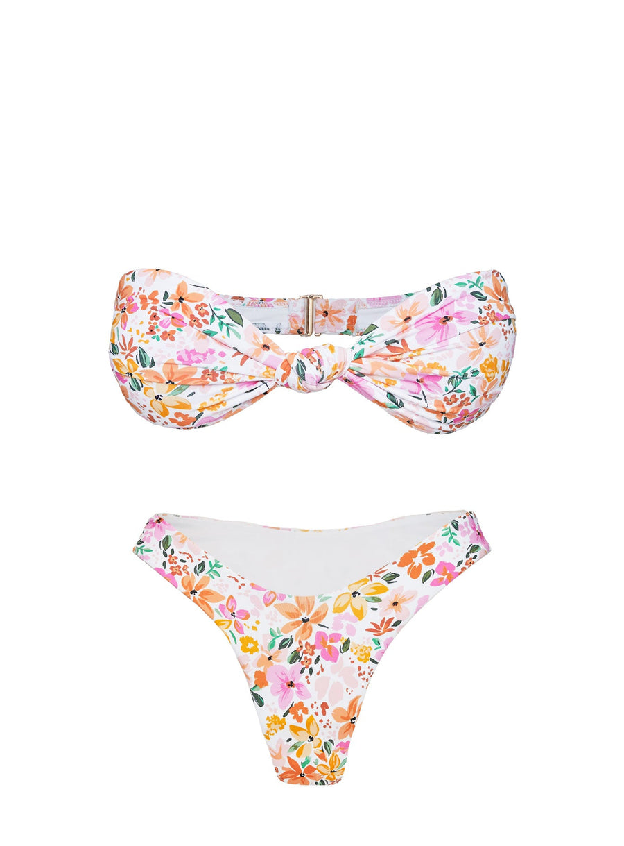 Tamrali Bandeau Bikini Top Multi Floral