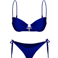 Glora Tie Side Bikini Bottoms Blue